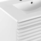 Modway Render 30" Wall-Mount Bathroom Vanity - White-Fixtures Not Included
