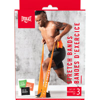 Everlast Stretch Bands - Assorted Colours - Set of 3-For resistance training and rehabilitation