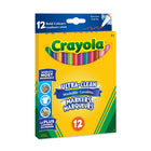 Crayola Ultra-Clean Washable Fine Line Markers, 12 Count-With a slender tip, each Fine Line Marker is a precise drawing tool. Ideal for colouring in small areas, these markers are also great for writing or drawing thin lines or dots. These markers lay down plenty of vibrant colour and won't smudge or bleed through paper