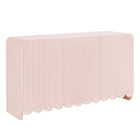 Modway Dahlia 55.5" Fluted and Scalloped Sideboard Storage Cabinet - Soft Pink-Accent Storage Sideboard