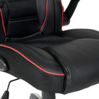 DESIGNlab By OSP Xeno Gaming Chair - Red Accents-Integrated lumbar support