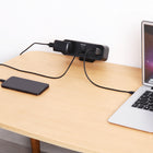 Kopplen Desk Clamp-Mounted Power Strip with PD 65W USB-C 18W USB-A - Black-Mountable and Versatile: The power strip includes an adjustable clamp for tool-free installation on any surface ranging from 13mm to 53mm thick, enhancing the organization and reducing clutter on desks and other work surfaces