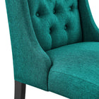 Modway Baronet Button Tufted Fabric Dining Chair - Teal-8