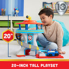 PAW Patrol Lookout Tower Playset with Toy Car Launcher-Tower command center: choose from one of 3 double-sided mission cards at the control panel, then look through the tower periscope, at one of 3 double-sided periscope cards to select your mission!