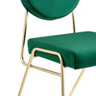 Modway Craft Performance Velvet Dining Side Chair - Gold/Green-10