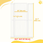PawHut 59" Extra Tall Cat Gate, 30"-41" Pet Gate - White-Easy to assemble, with pressure or drill mounting options