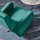 Modway Superior Performance Velvet Swivel Chair - Teal-Stain-Resistant Fabric