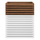 Modway Render 18" Wall-Mount Bathroom Vanity Cabinet - White/Walnut-8