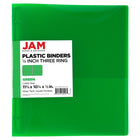 JAM Paper Plastic 0.5" 3-Ring Binder - Green-Size: .5" Width | Holds up to 100 sheets of paper.