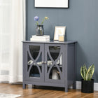 HOMCOM 31.5" L Kitchen Sideboard - Gray-Fits dining room, kitchen, living room, or other limited spaces needing a bit more storage