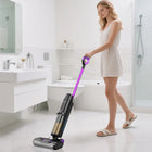 Redroad W15 Cordless All-in-One Multi-Surface Cleaner Vacuum-One Touch Self-Cleaning. Automatically freshens the brush roll and flushes debris into the dirty tank for fast and mess-free maintenance.