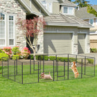 PawHut 16-Panel Heavy Duty Dog Playpen for S/M/L Size - 39" L-Made of steel tube and steel wires for stability