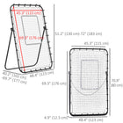 Soozier Volleyball Rebounder Net-Adjustable angle and height for different training activities

