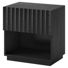 Hudson&Canal Jason Rectangular Fluted Nightstand - 24" W - Black Grain-Top weight capacity is 50 lbs, drawers can hold 10 lbs each