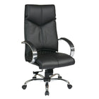 ProLine Deluxe High Back Executive Leather Chair - Black-Deluxe High Back Black Leather Executive Chair