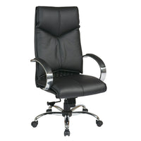 ProLine Deluxe High Back Executive Leather Chair - Black-Deluxe High Back Black Leather Executive Chair