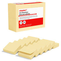 Staples Ultra Sticky Notes - 1-7/8" x 1-7/8" - Sunshine Collection - 12 Pack-Ultra sticky notes for reliable adhesion