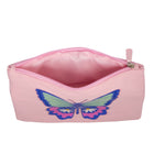 Pep Rally Double Zipper Pouch - Sweet Boho - Pink-Pink with butterfly design