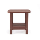 Backyard Lifestyles Side Table with Shelf - Red-Lower shelf for extra storage.
