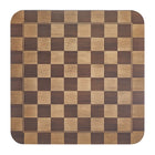 Modway Oscar 36" Square Checkered Dining Table - Walnut and Dark Walnut-Rubberwood Construction