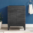 Modway Render 24" Bathroom Vanity Cabinet - Charcoal-Adjustable Storage Shelf
