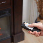 HOMCOM Electric Fireplace Heater with Wood Mantel and Remote Control - Brown-A multi-functional remote and button switch included for your different needs 