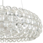 Modway Halo 25" Pendant Chandelier - Clear-White Glass Lampshade