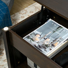 HOMCOM Lift Top Coffee Table with Storage - Espresso-Colour: Espresso