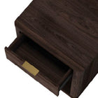 Manhattan Comfort Evelyn 20" Modern 1-Drawer Nightstand - Brown-Raised Platform Mop Base Design Allows for Easy Cleaning