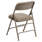 Flash Furniture HERCULES Series Curved Triple Braced & Double Hinged Beige Vinyl Metal Folding Chair-Beige Vinyl Upholstery