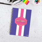 HilroyMahjong 15-Month Weekly Monthly Small Planner - 6-3/8" H x 6-1/4" W - Purple - Bilingual-Bilingual