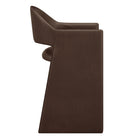 Modway Talia 37" Vegan Leather Counter Stool - Espresso-Fixed Padded Seat/Backrest
