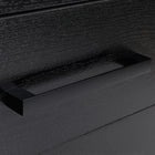 HOMCOM 3-Drawer Letter/A4 Filing Cabinet with Hanging Bars - Black-Five wheels for easy movement, with 2 brakes and a middle caster for safety

