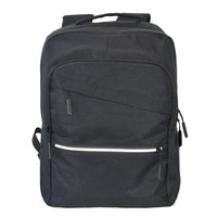 Club Rochelier Multi Zip Pocket Backpack - Black-Interior padded laptop compartment with Velcro fastening