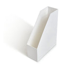 TRU RED Plastic Magazine File - White-Made using a more durable plastic, this white matte finish holder is a great addition to any space. Use stand alone or mix and match with other pieces
