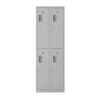 Ceha NH Series 2-Tier Locker with Front Hole Vents - Bank of 2 - Light Grey-Commercial-grade durability for heavy daily use