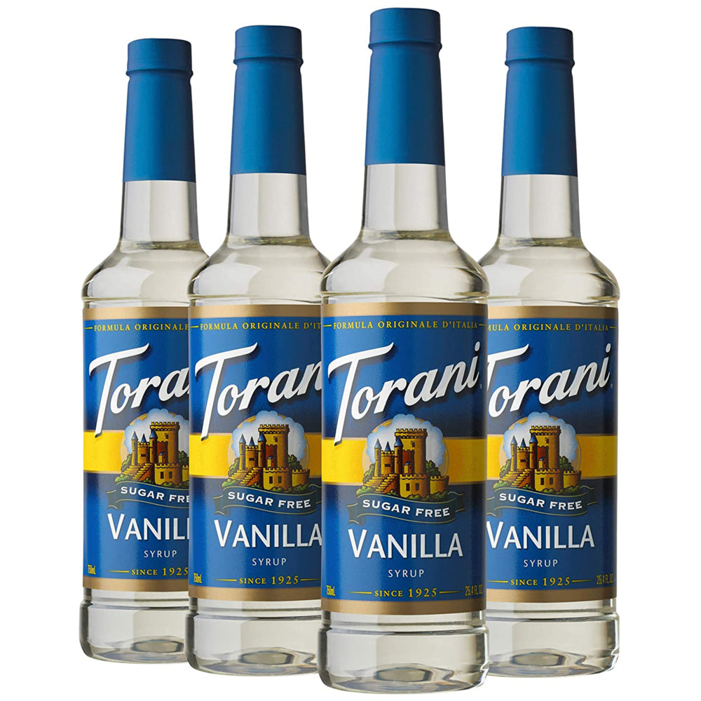 Torani Sugar Free Vanilla Syrup - 750 mL - 4 Pack | staples.ca