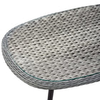 Modway Endeavor Outdoor Patio Wicker Rattan Coffee Table - Grey-Non-Marking Foot Caps