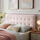 Modway Emily Biscuit Tufted Performance Velvet Queen Headboard - Pink-Durable Stain-Resistant Fabric