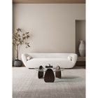 Manhattan Comfort Artesia 35.43" Modern Glam Coffee Table - Dark Walnut-Sleek and Sturdy Tempered Glass Table Top