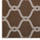 Modway Beltara Chain Link Transitional Trellis Area Rug - 8 ft W x 10 ft L - Dark Tan/Beige-100% Soft Heat-Set Polypropylene