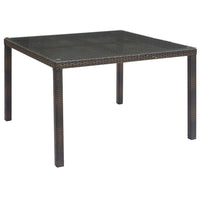 Modway Conduit 47" Outdoor Patio Wicker Rattan Dining Table - Brown-Modern Outdoor Dining Table