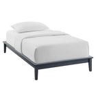 Modway Lodge Wood Twin Platform Bed Frame - Grey-Box Spring Replacement