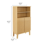 Modway Render Bathroom Cabinet Set - Oak-Soft Close Hinges