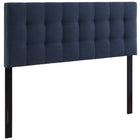 Modway Lily Upholstered Fabric King Headboard - Navy-Elegantly tufted headboard
