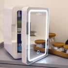 Koolatron Cosmetics Fridge with Makeup Mirror and LED Ring Light - 6 L-LED lighting provides natural reflection without washing you out