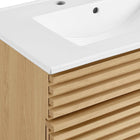 Modway Render 30" Bathroom Vanity Cabinet - Oak/White-Assembly Required