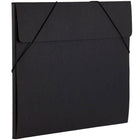 JAM Paper Kraft Portfolio with Elastic Closure Large - 11 x 15 x 3/8 - Black Recycled-Size: Large (11" x 15" x 0.375")