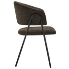 Modway Nella Upholstered Heathered Chenille Dining Chairs - Java/Black - 2 Pack-Assembly Required