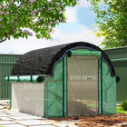 Outsunny Walk-in Tunnel Greenhouse - 6.6' x 10' x 6.5' - 140 gsm PE cover allows 85% sunlight in
 